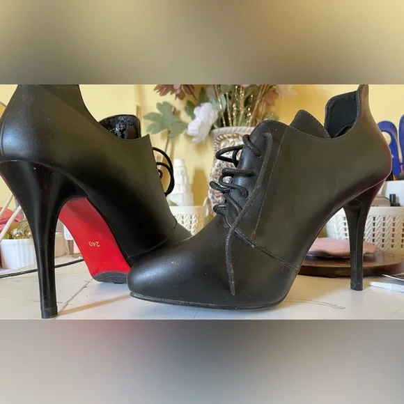 Black heeled ankle boots - Picture 7 of 7